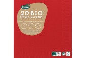 Duni servetten 24x24cm Brilliant Red 3-laags FSC pak a 20 servetten