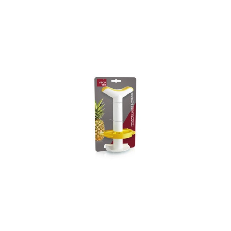 Vacu Vin Coupe-ananas avec coupe-coin blanc/jaune