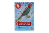 Kleur en maak je eigen vogelfiguur 24x17cm