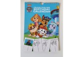Kleur je eigen Paw Patrol verjaardagskalender 30,5x22cm