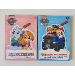 Bloc-notes Paw Patrol avec 12 cartes à épingles, épingle et feutre