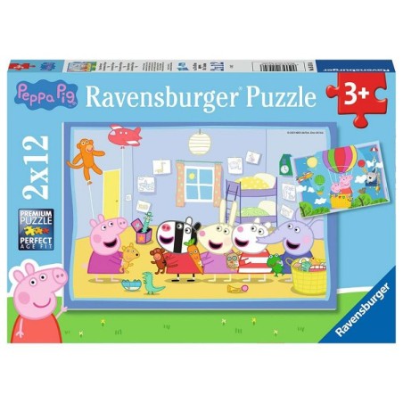 Puzzle Ravensburger Peppa Pig - Deux puzzles - 12 pièces - puzzle pour enfants