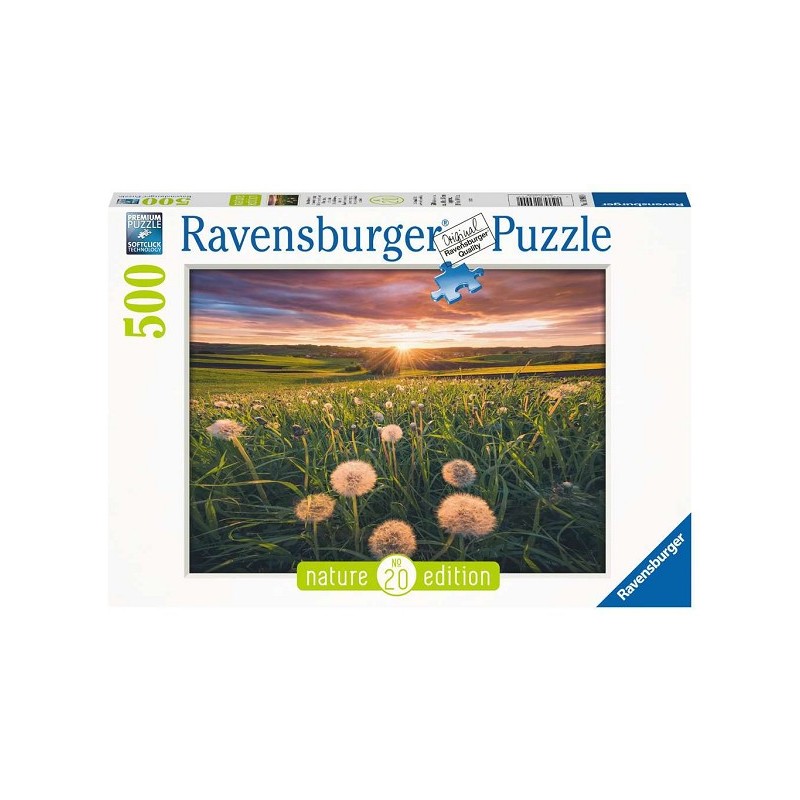 Ravensburger puzzel Paardenbloemen bij zonsondergang - Legpuzzel - 500 stukjes