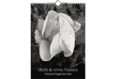 Verjaardagskalender Black &white flowers 18x25cm