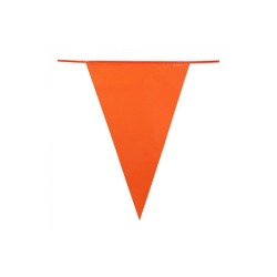 Vlaggenlijn oranje 25m 30x20cm kunststof