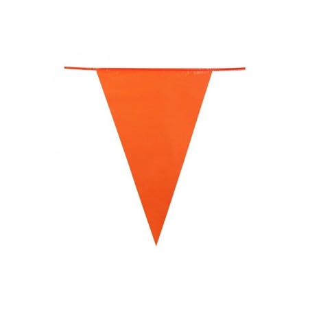 Vlaggenlijn oranje 25m 30x20cm kunststof
