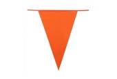 Ligne de drapeau orange 25m 30x20cm plastique
