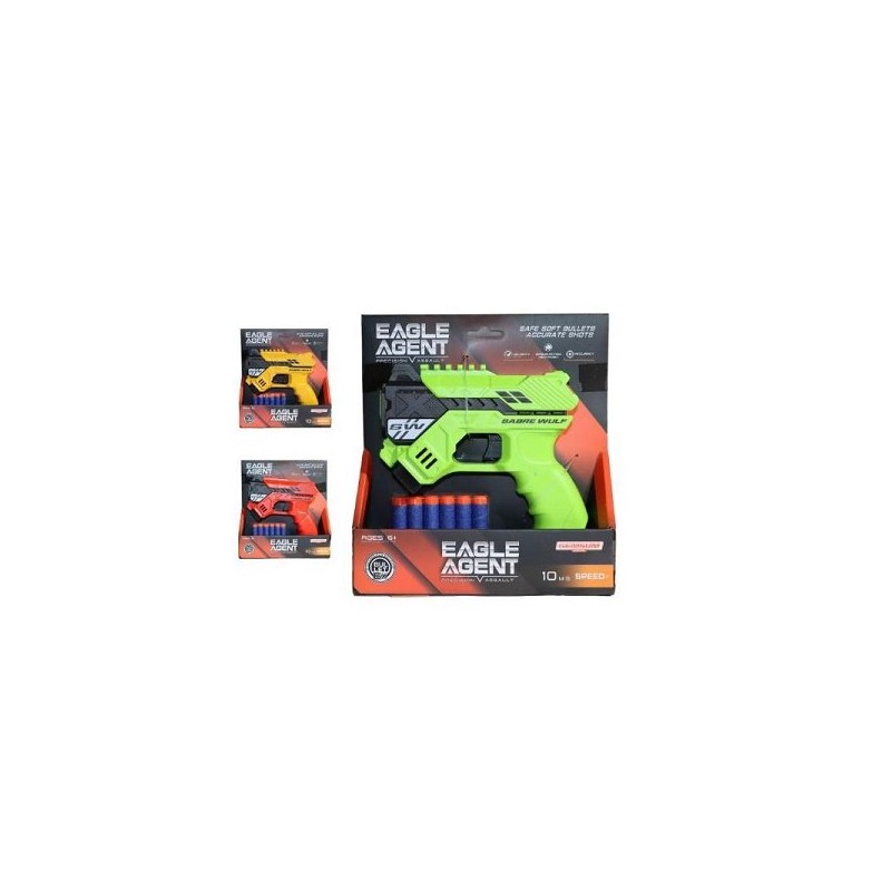 Geweer Soft Dart Gun Eagle Agent + 6 soft kogels