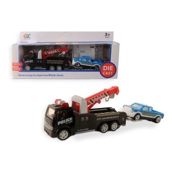 Camion avec chariot élévateur / palan Die-Cast 18cm