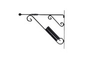 Esschert Design Support pour mât de drapeau avec crochet 42,5x8xh36cm (hors pot de fleur)