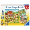 Ravensburger puzzle Vacances à la campagne 3x49 pièces