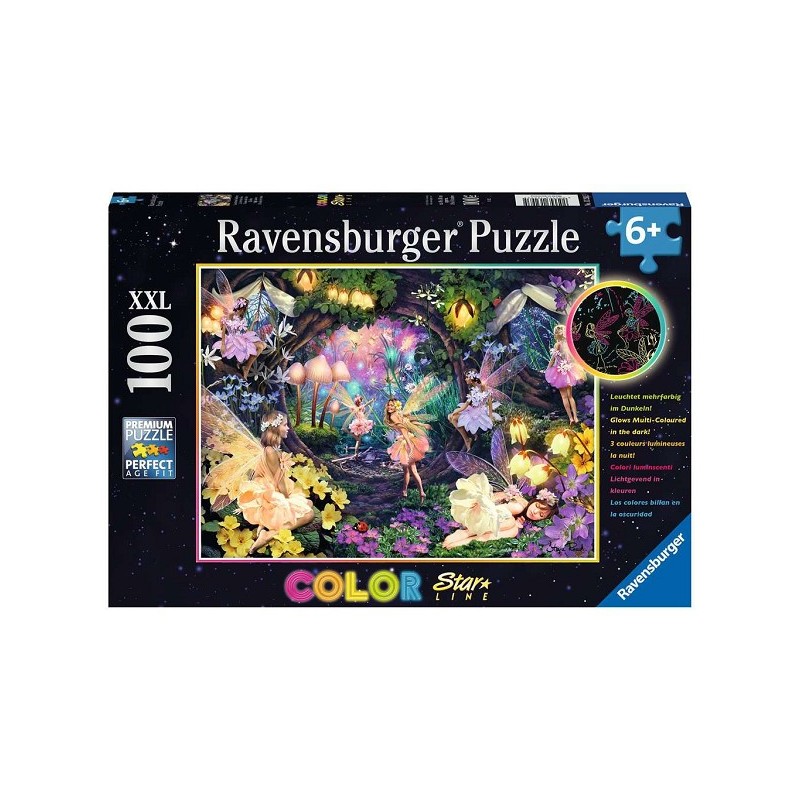 Ravensburger puzzel Lichtgevende bosfeeën 100 XXL stukjes