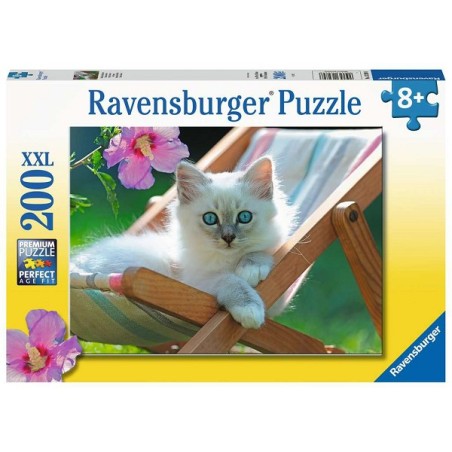 Ravensburger puzzel Wit katje 200 XXL stukjes