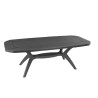 Grosfillex Ibiza tafel uitschuifbaar 165/220x100cm Antraciet met kruisonderstel