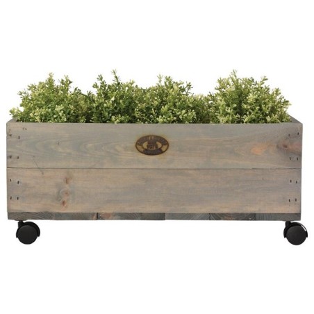 Esschert Design Plantenbak Vurenhout Op Wielen 39x59xh24,7cm ( Exclusief Planten