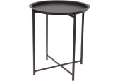 Bijzettafel metaal Ø46xh52,5cm mat donkergrijs