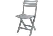 Chaise pliante Komodo plastique 41x40xh77cm gris clair