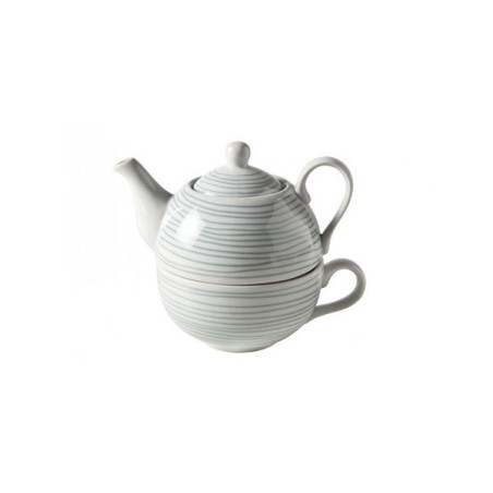 Cosy & Trendy Tea for one Green lines Ø11xh14cm