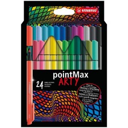 Pochette Stabilo Arty PointMax avec 24 couleurs de feutres fins