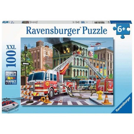 Puzzle Ravensburger Pompiers en action 100 pièces XXL