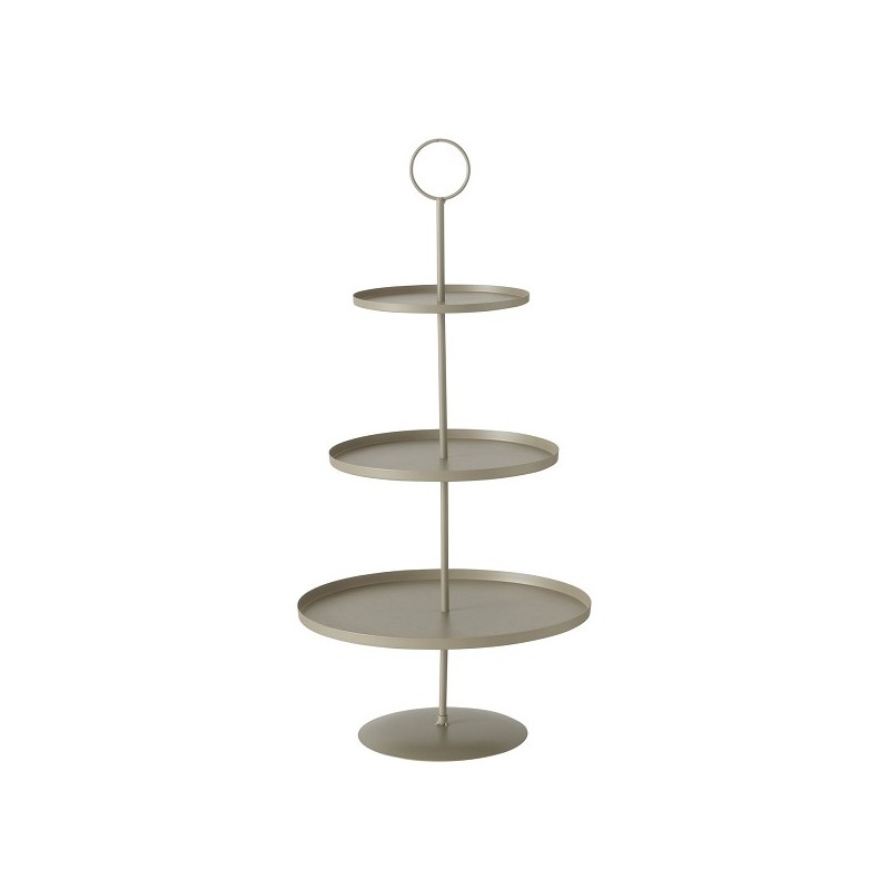 Boltze Home Etagere Samona métal Ø30x60cm Beige