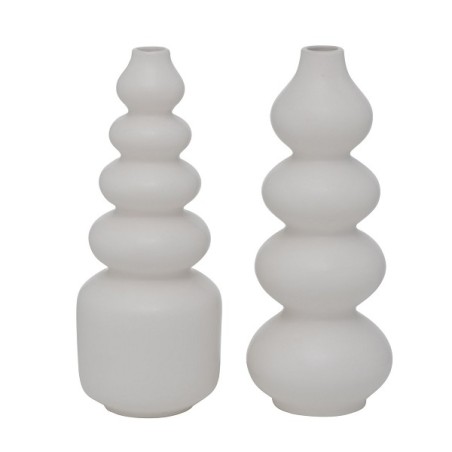 Boltze Home Vase Brunila céramique 12x30cm blanc crème