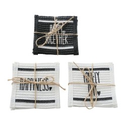 Boltze Home Set de dessous de verre Stappo 10x10cm 4 pièces