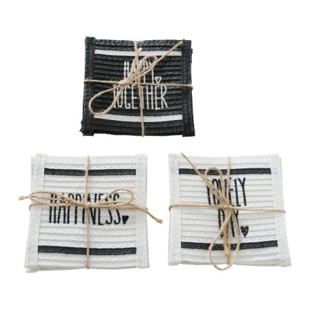 Boltze Home Set de dessous de verre Stappo 10x10cm 4 pièces