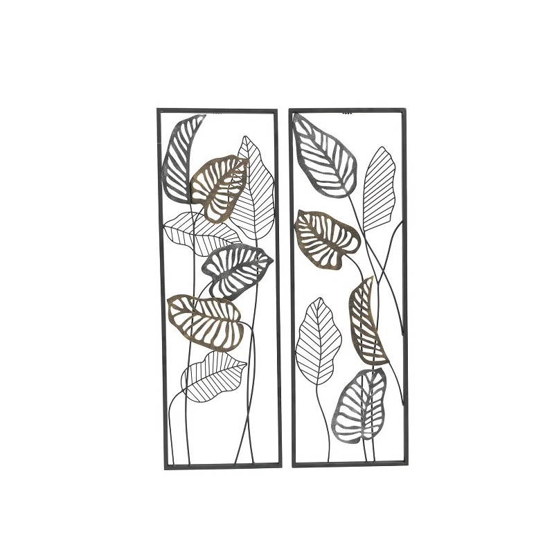 Boltze Home Objet mural Agana 30x91cm feuilles métal