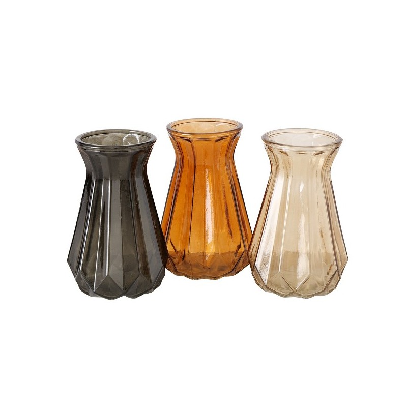 Boltze Home Vaas Limy gelakt glas Ø12x18cm