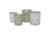 Boltze Home Windlichtset Nordy glas 2-delig 7x9/9x10cm