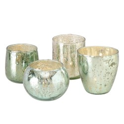 Boltze Home Lanterne Xelo Ø9xh9cm Verre Vert