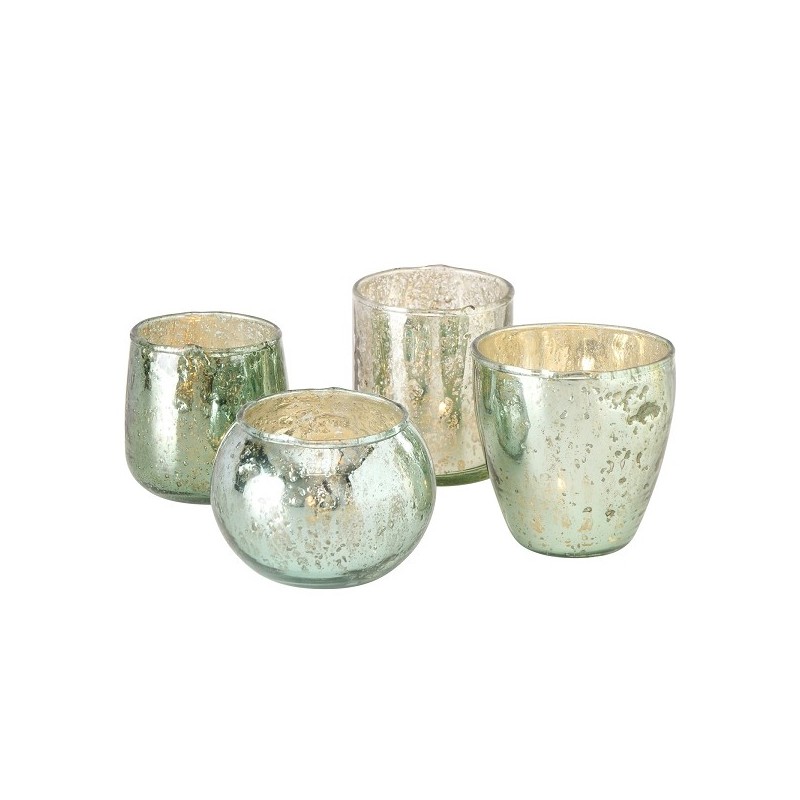 Boltze Home Lanterne Xelo Ø9xh9cm Verre Vert