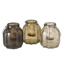 Boltze Home Lanterne Haida Ø14x17cm verre