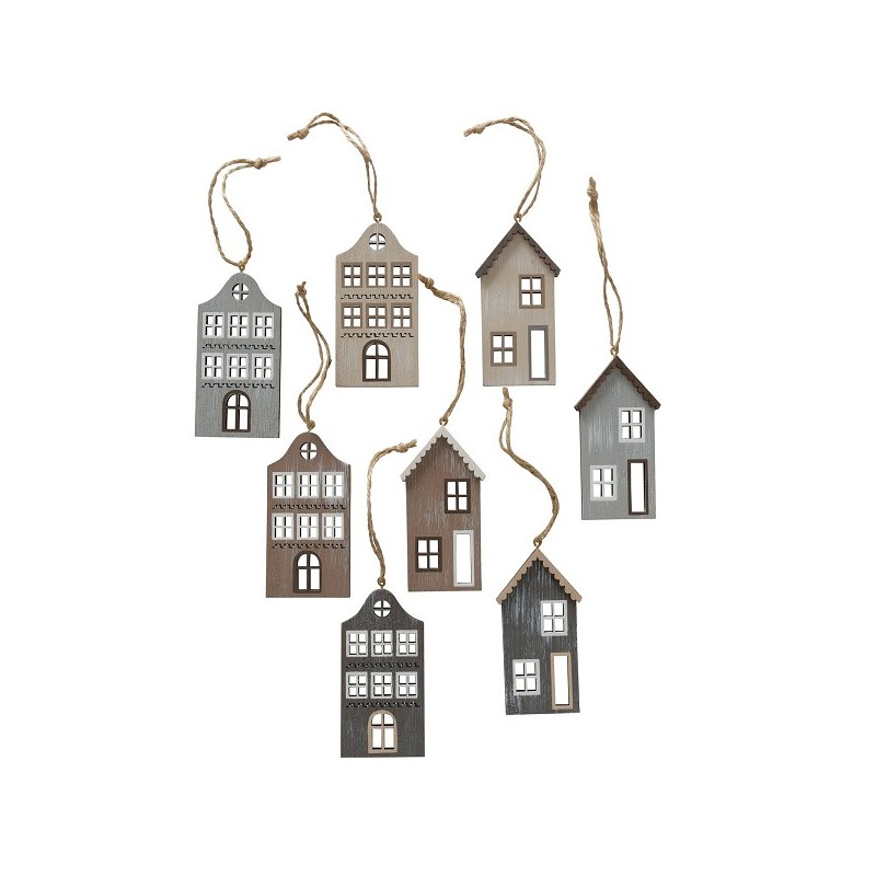 Boltze Home Decohanger Ilmo 8-delig hout 4x1x9cm