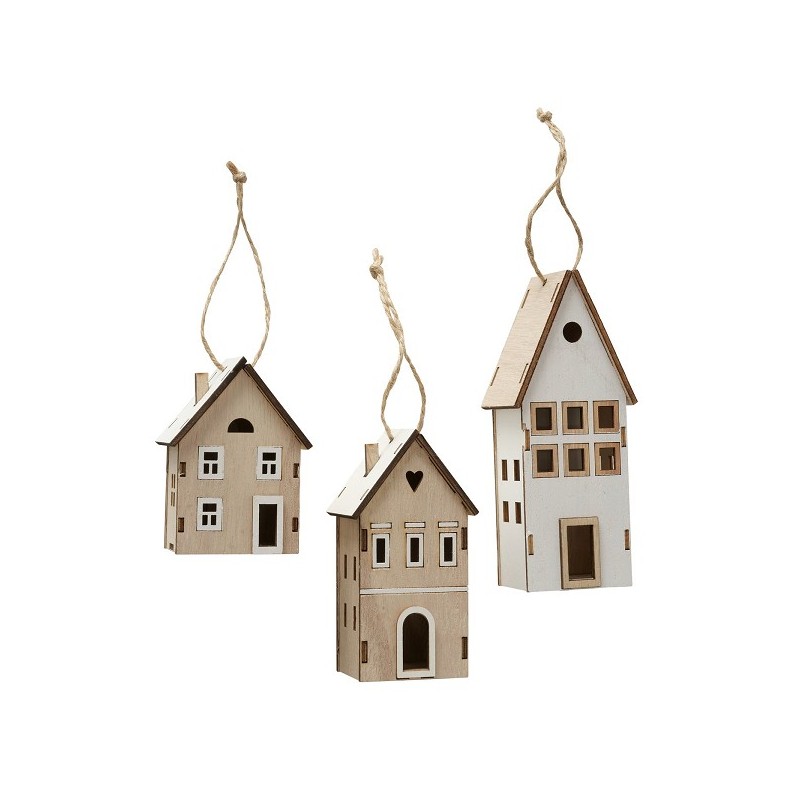 Boltze Home Deco Hanger Nordy 3-delig hout 13cm