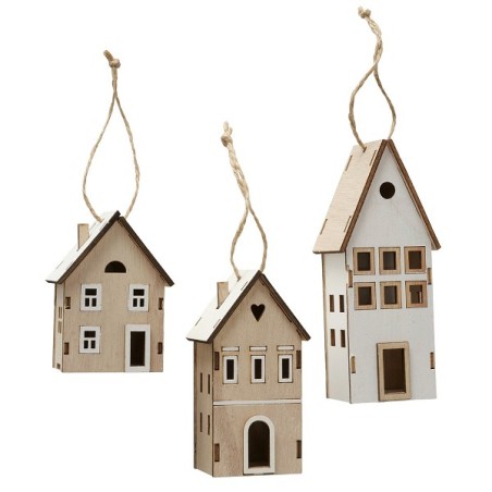 Boltze Home Deco Cintre Nordy 3 pièces bois 13cm