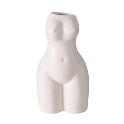 Boltze Home Vase Aurice Torso 9x7x17cm Porcelaine Blanc Mat