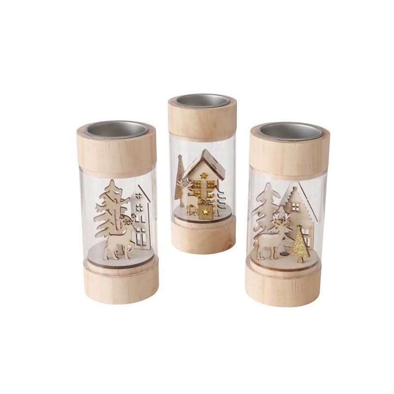 Boltze Home Theelichthouder Varberg LED 6x13cm