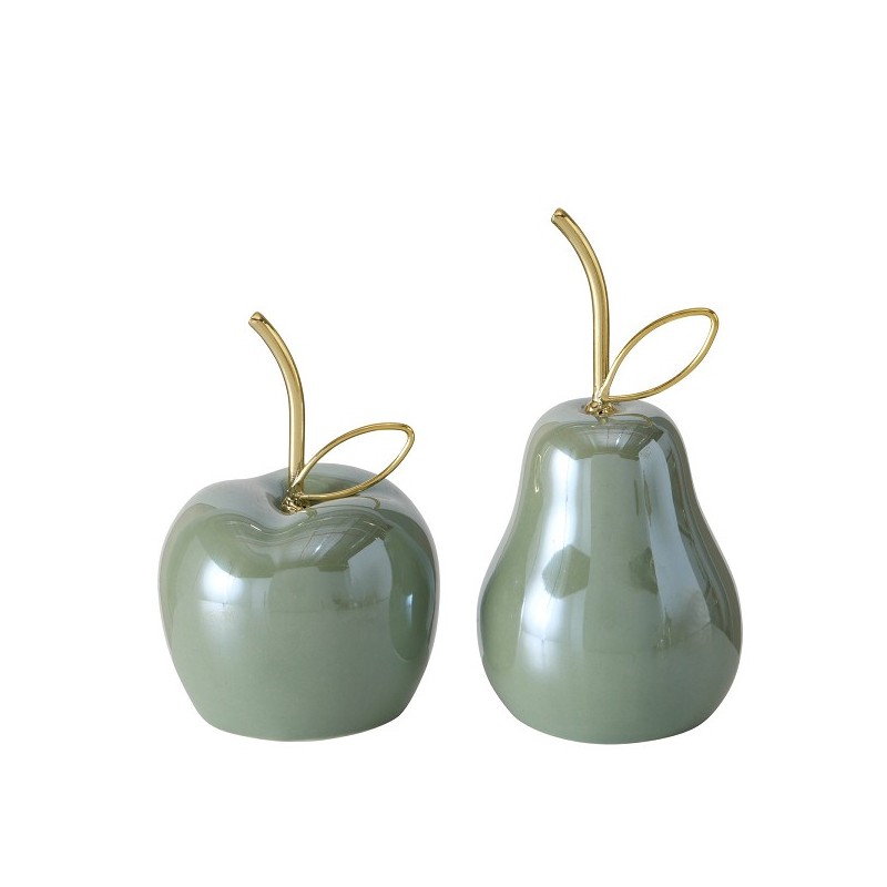 Boltze Home Deco Objet Mura 6xH12cm Vert Dolomite