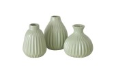 Boltze Home Vaas Esko 10xH12cm porselein mat groen