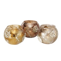 Boltze Home Lanterne Sorino H8cm verre marron