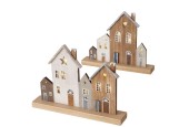 Boltze Home Deco Beeld Houses 23cm ( exclusief batterijen )