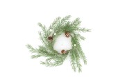 Dijk Natural Collections Couronne de Noël de branches de sapin en plastique avec pommes de pin 30x30x5cm