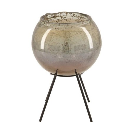 Dijk Natural Collections Photophore verre 10x10x16cm gris