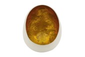 Dijk Natural Collections Theelichthouder-eggcandle metaal 13x15x20cm wit/goud
