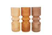 Dijk Natural Collections Vase verre Ø12x30cm tons marron