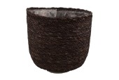 Dijk Natural Collections Mand zeegras met plastic inleg  Ø22x20cm zwart