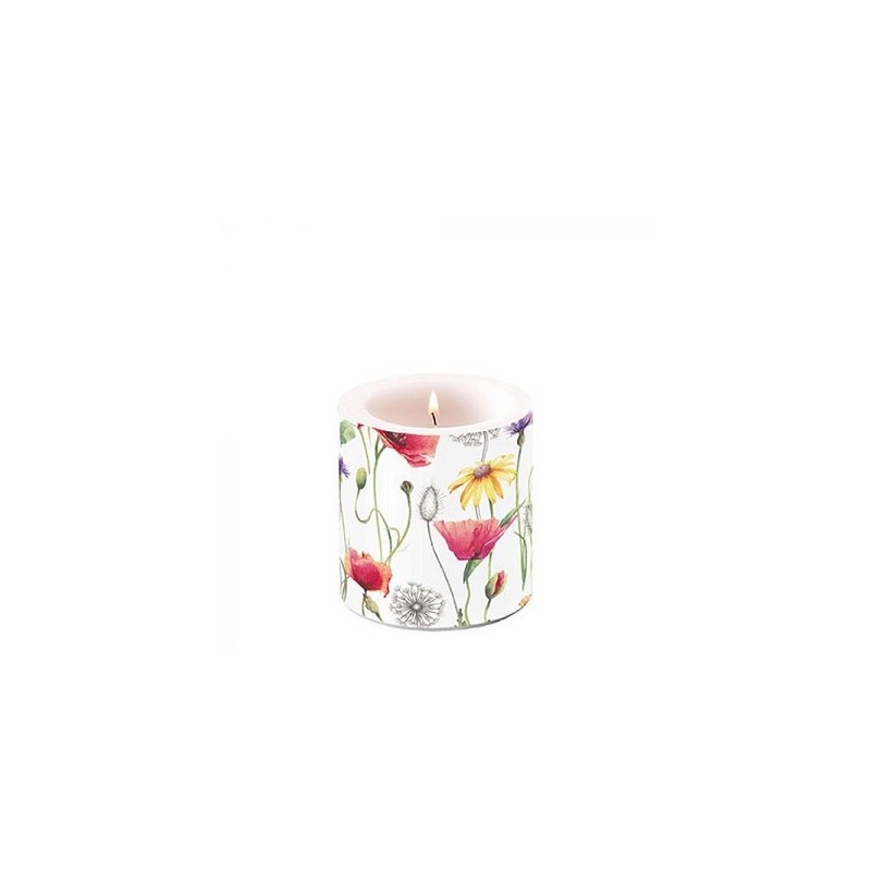 Ambiente Kaars klein Poppy Meadow Ø7,5xh8cm