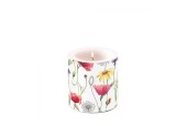 Bougie Ambiente petite Prairie de Coquelicots Ø7,5xh8cm